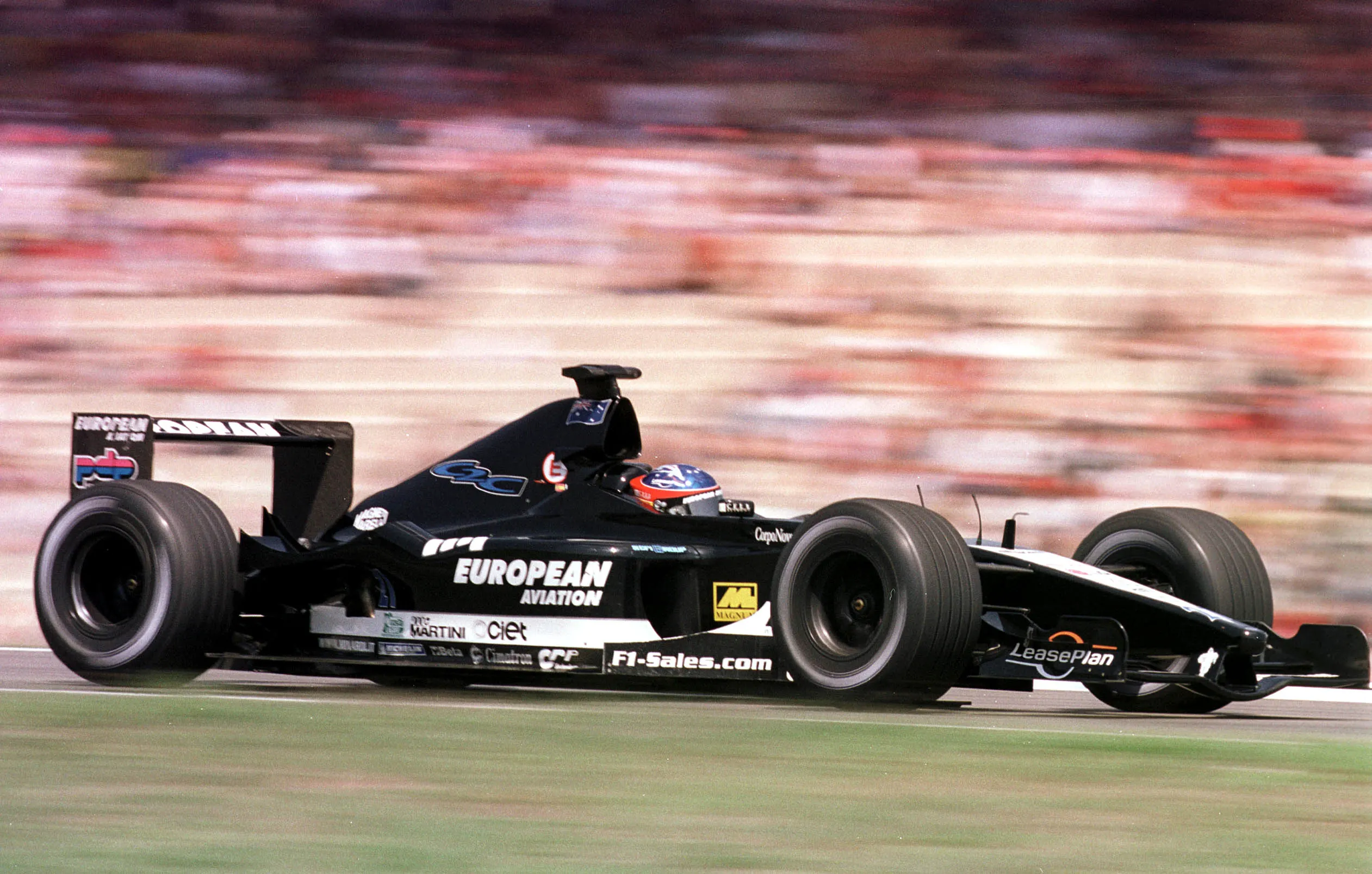 27 Jul 2001: Fernando Alonso of Spain and European Minardi during first practice for the German
